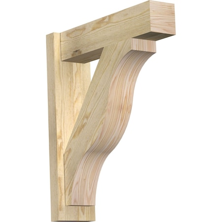 Ekena Millwork Funston Block Rough Sawn Outlooker, Douglas Fir, 6"W x 22"D x 26"H OUT06X22X26FST05RDF